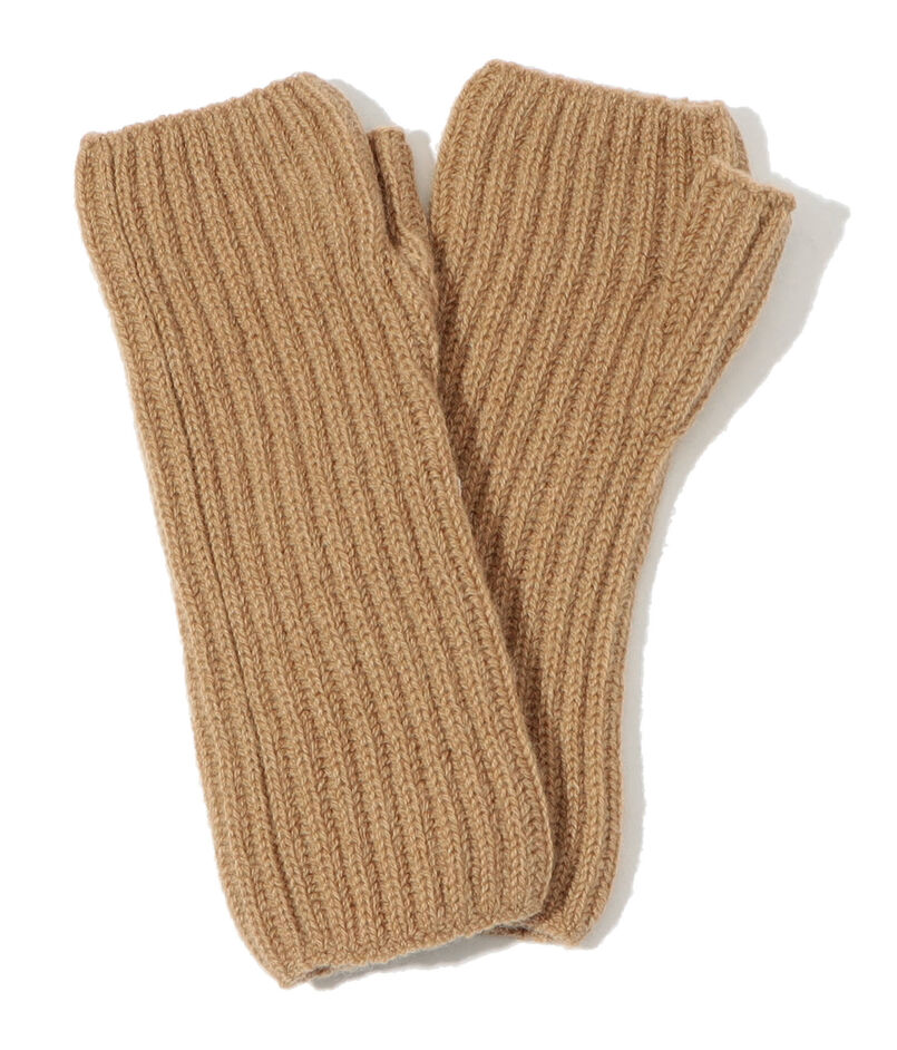 Johnstons of Elgin カシミヤ リブニットグローブ