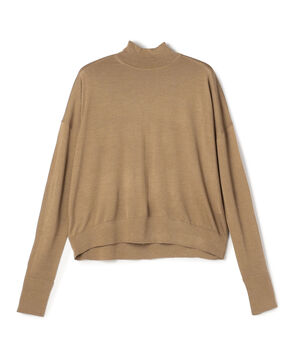 カシミヤシルク モックネックプルオーバー