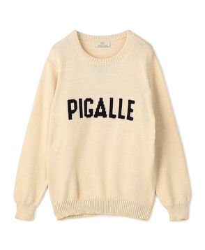 コットンインターシャロゴ クルーネックプルオーバー