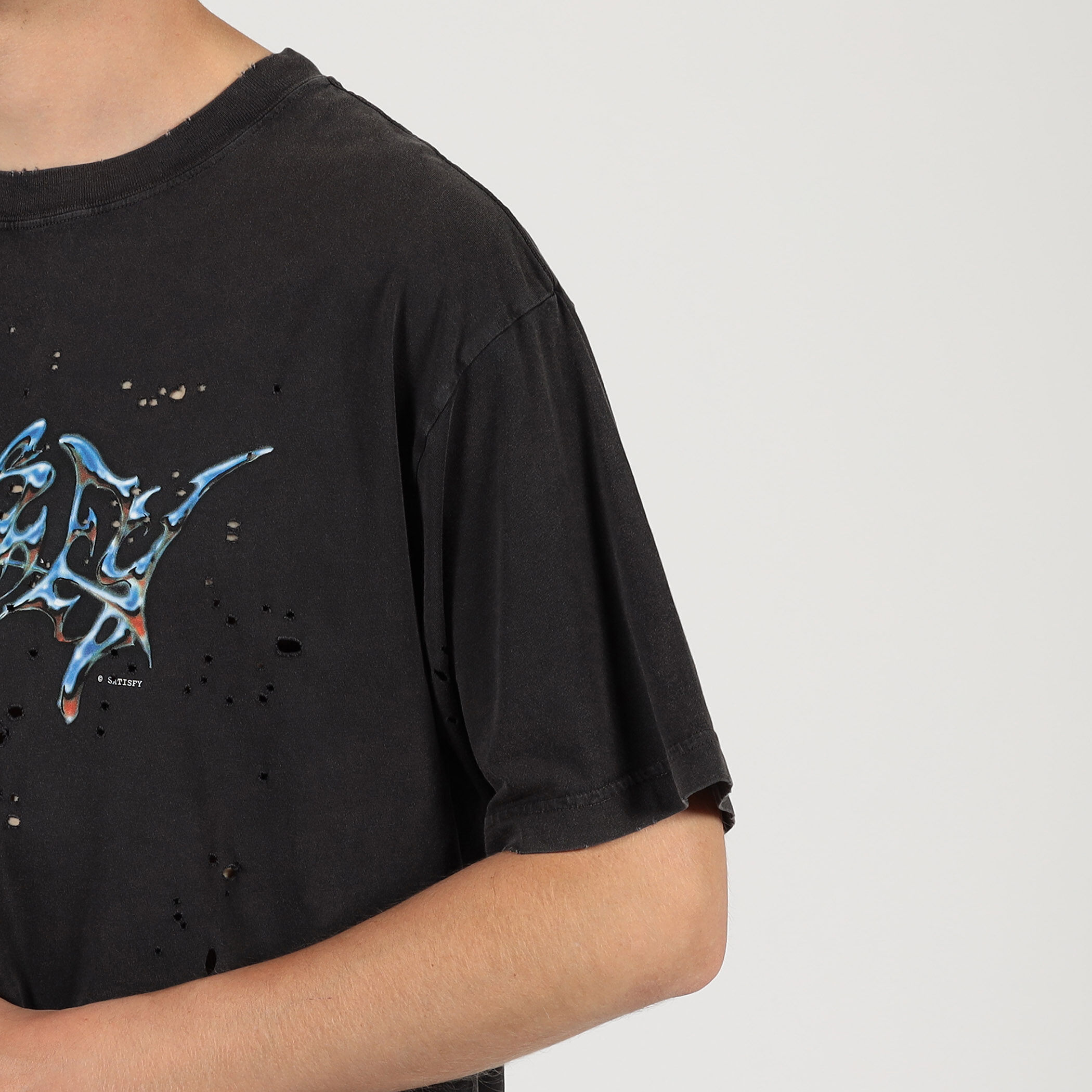 SATISFY Tシャツ 黒 サイズ3 SATISFY MothTech T-Shirt｜トゥモローランド 公式通販