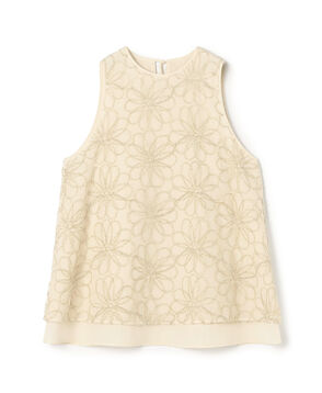 レーヌエンブロイダリー スリーブレスブラウス