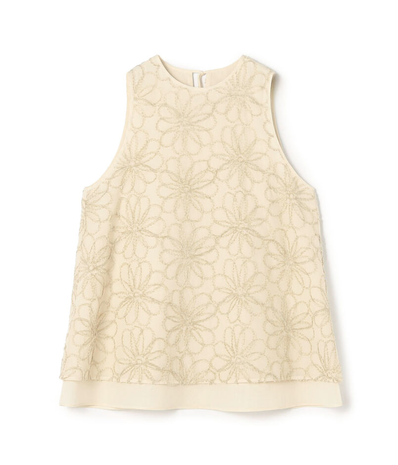レーヌエンブロイダリー スリーブレスブラウス