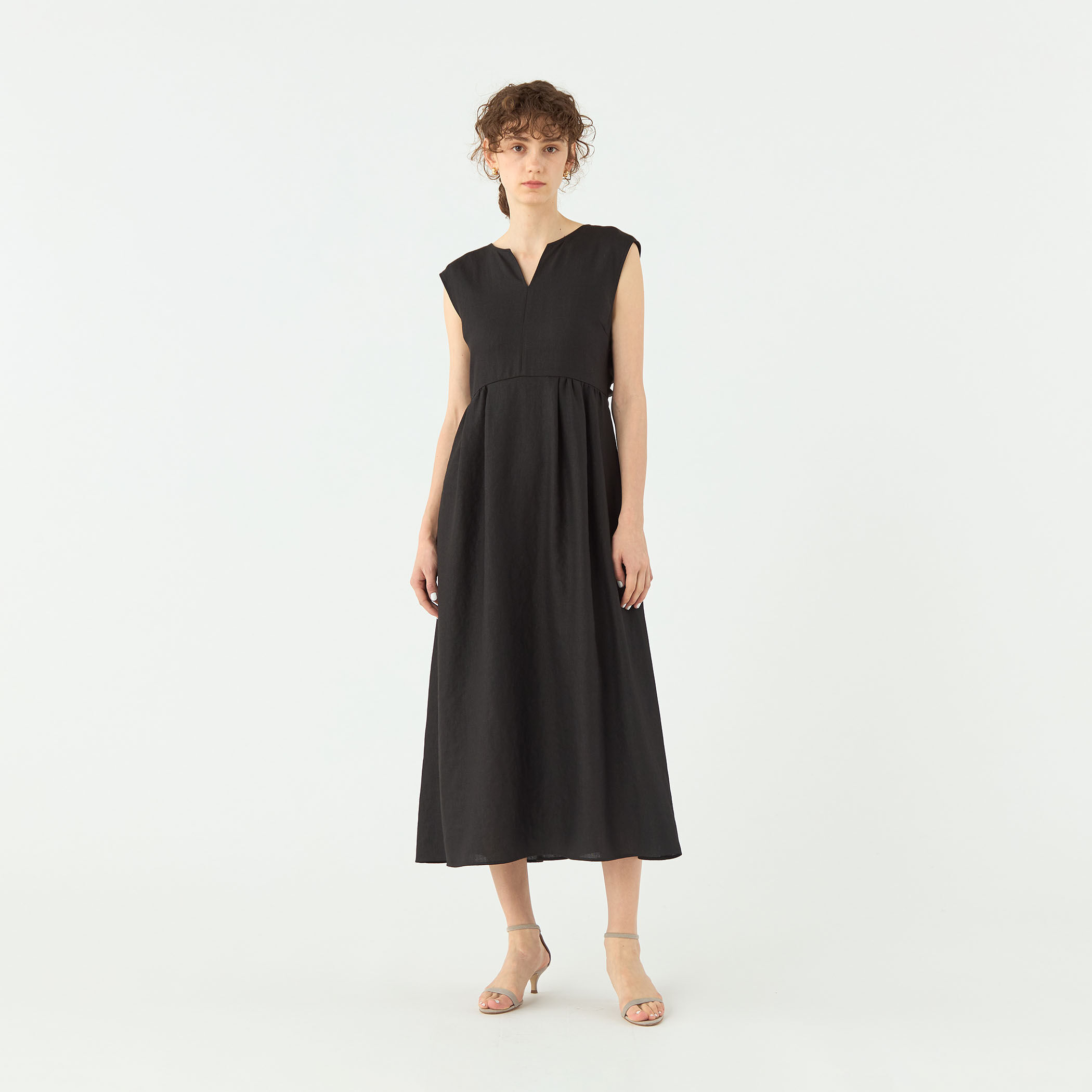 tomorrow様　ワンピース　ブラック　02 ミラノリブ ポケットワンピース （ロング・マキシ丈ワンピース