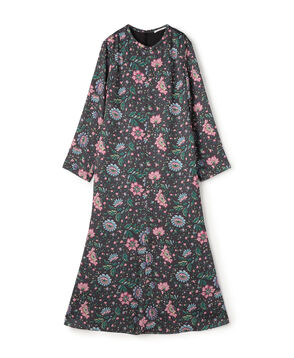 ポリエステルサテンプリント ソフトマーメイドワンピース