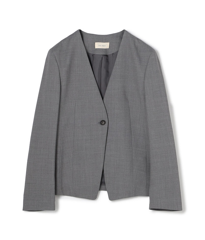 ポリエステルウールバラシャ Vカラージャケット