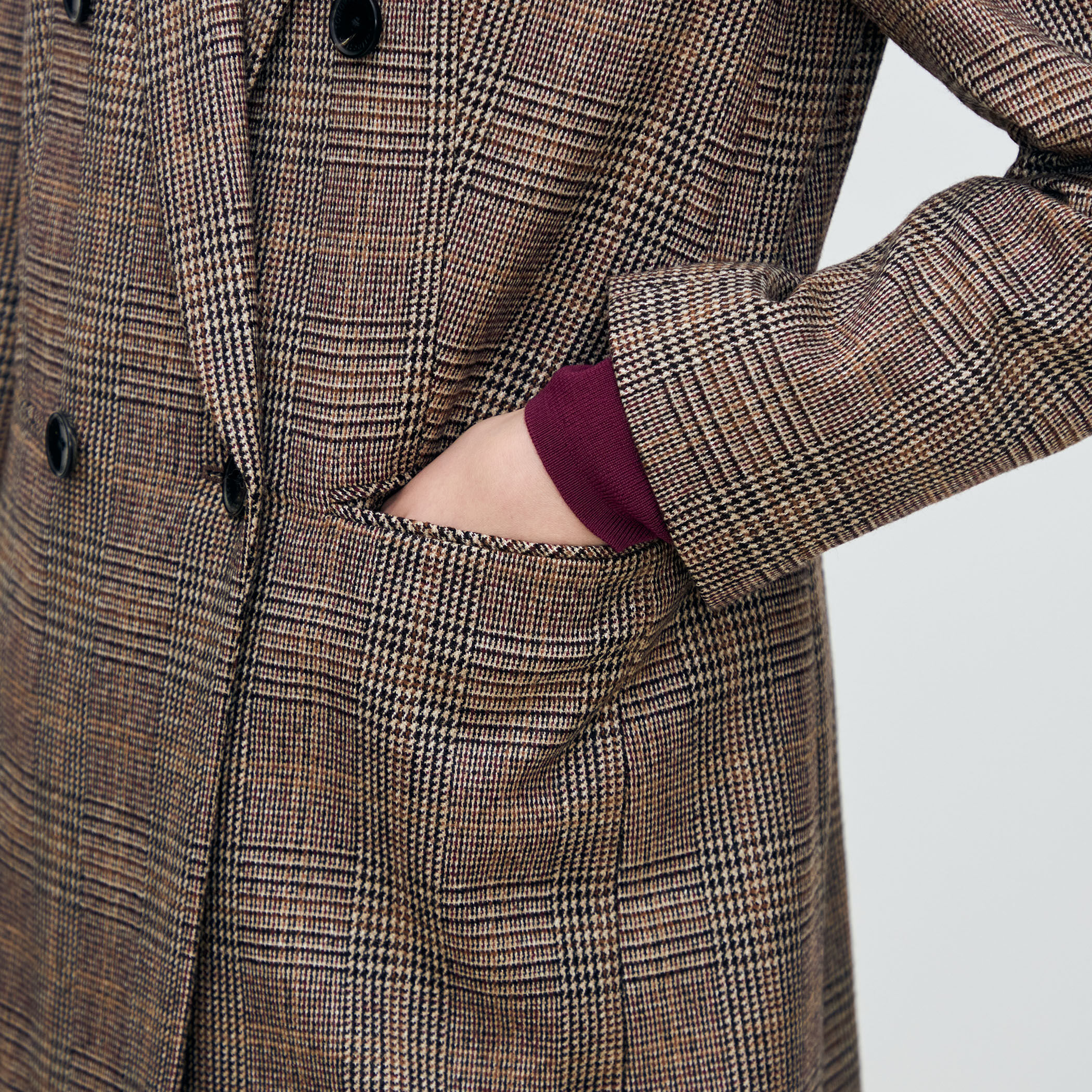 シックバーガンディー ダブルブレストジャケット｜トゥモローランド