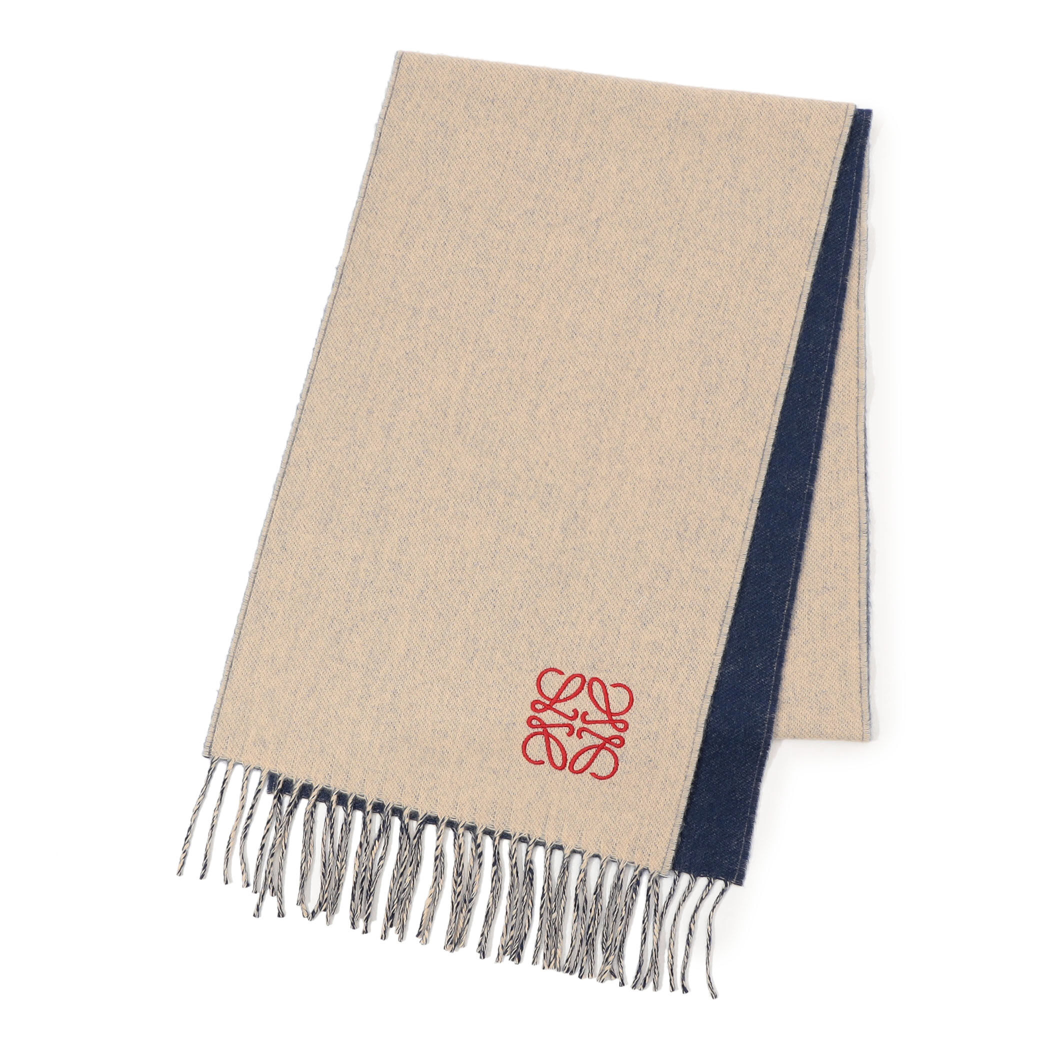 LOEWE バイカラー スカーフ LOEWE ロエベ Bicolor Anagram Scarf バイカラー アナグラム