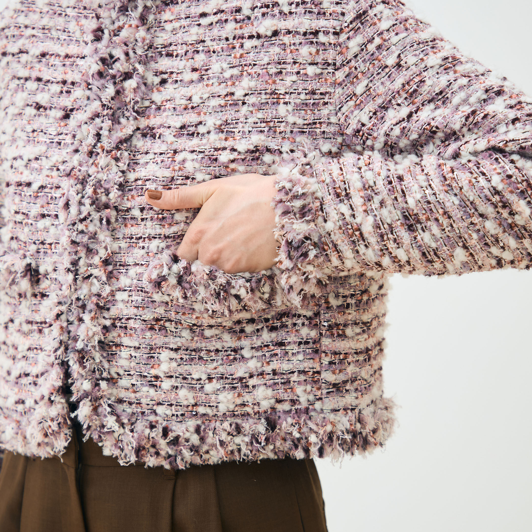 ライラックファンシー フリンジカラーレスジャケット