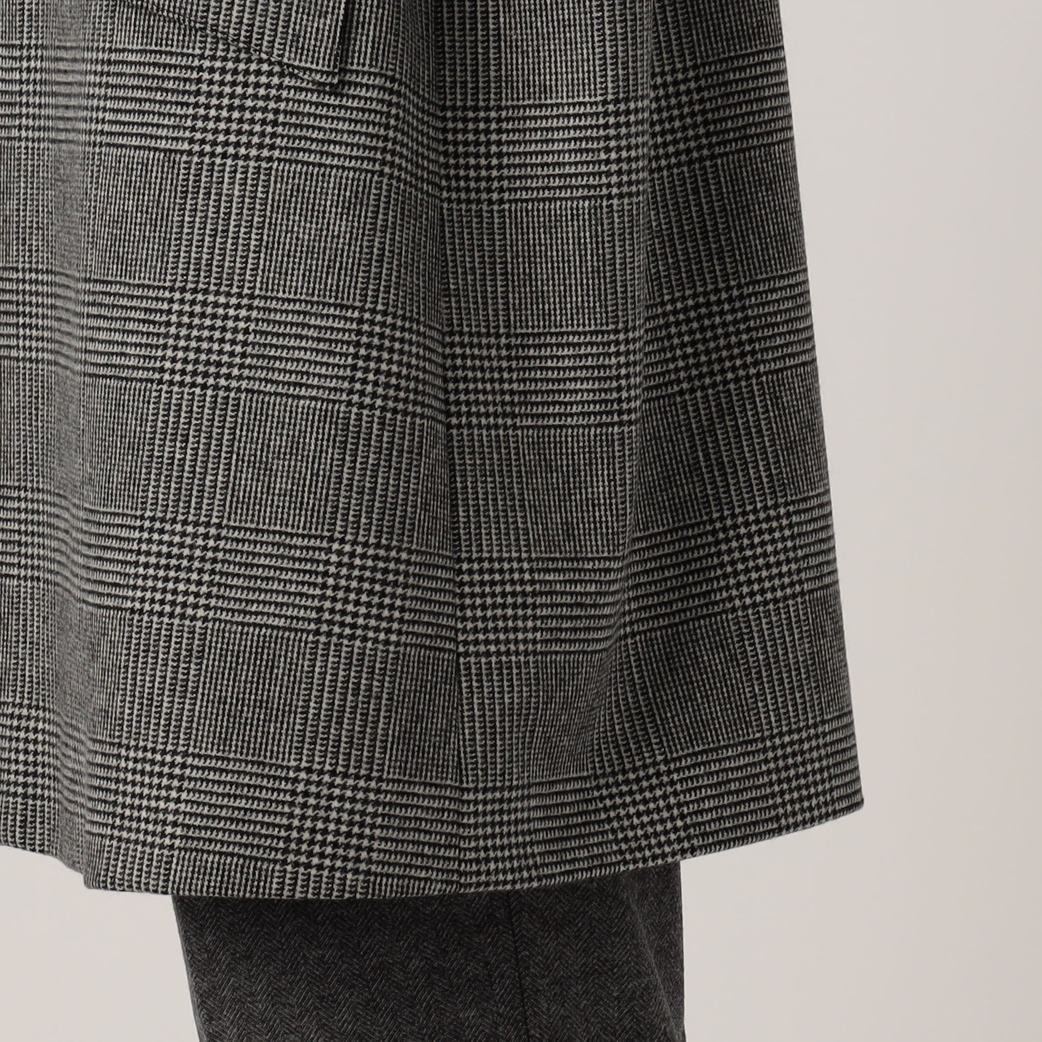 MACKINTOSH HUMBIE ウールグレンチェック ステンカラーコート