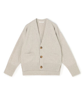 ■NZ LAMB 9G Vネックカーディガン