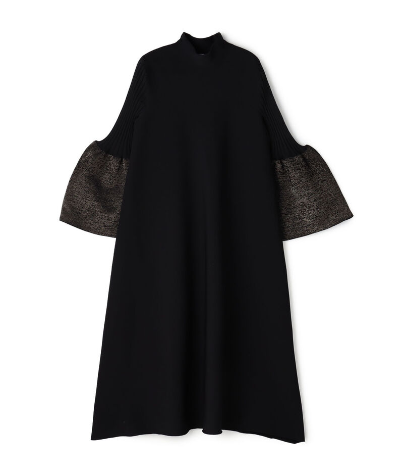 CFCL POTTERY GLITTER BELL SLEEVE FLARE DRESS