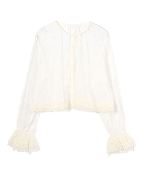 ビンテージレース キャンディースリーブブラウス