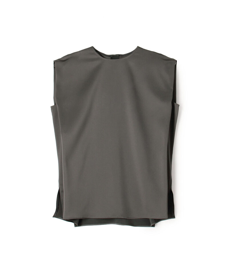 ノーブルサテン ノースリーブブラウス