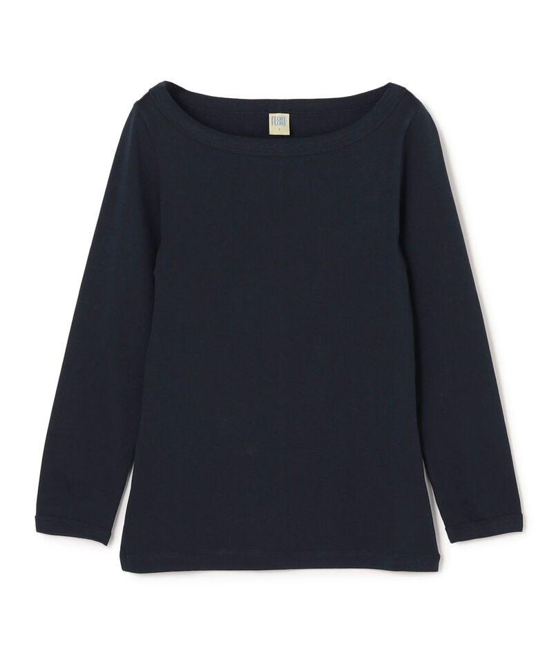 FLORE FLORE STEFFI TEE コットン ボートネックTシャツ