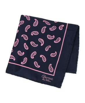 Charvet シルクプリント ポケットチーフ