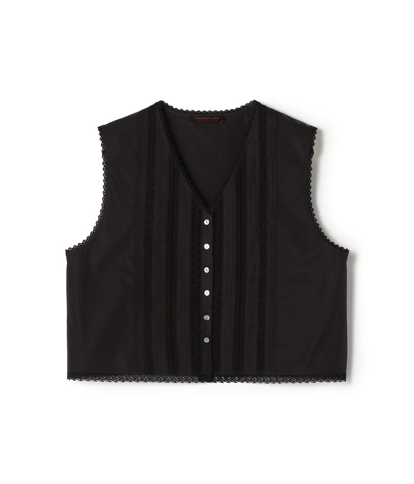 コットンコンビネーション ショートブラウス