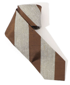 TOMORROWLAND シルクコットン レジメンタルストライプネクタイ