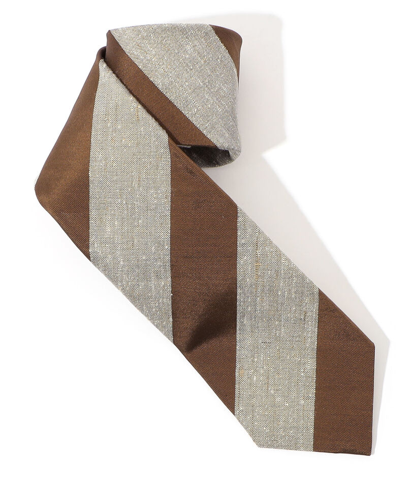 TOMORROWLAND シルクコットン レジメンタルストライプネクタイ