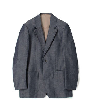 ウールリネン シングルブレステッド2Bジャケット DORMEUIL