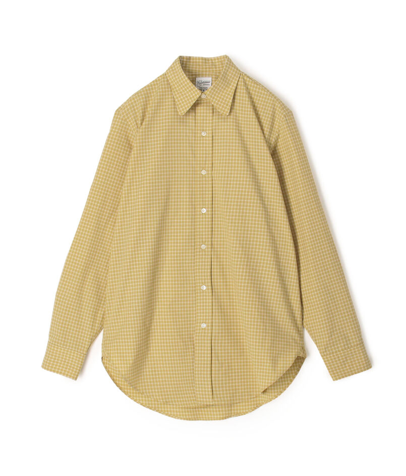 EASTMOND APPAREL コットンチェック ラウンドカラー ロングスリーブシャツ