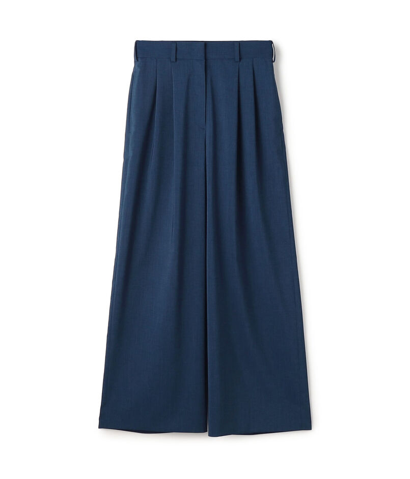【一部WEB先行予約】ポリエステルツイル ２タックスラックスパンツ