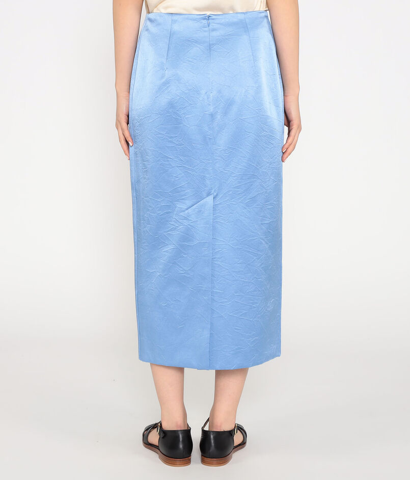 TOMORROWLAND .B コットンシルクリンクルサテン タイトスカート  