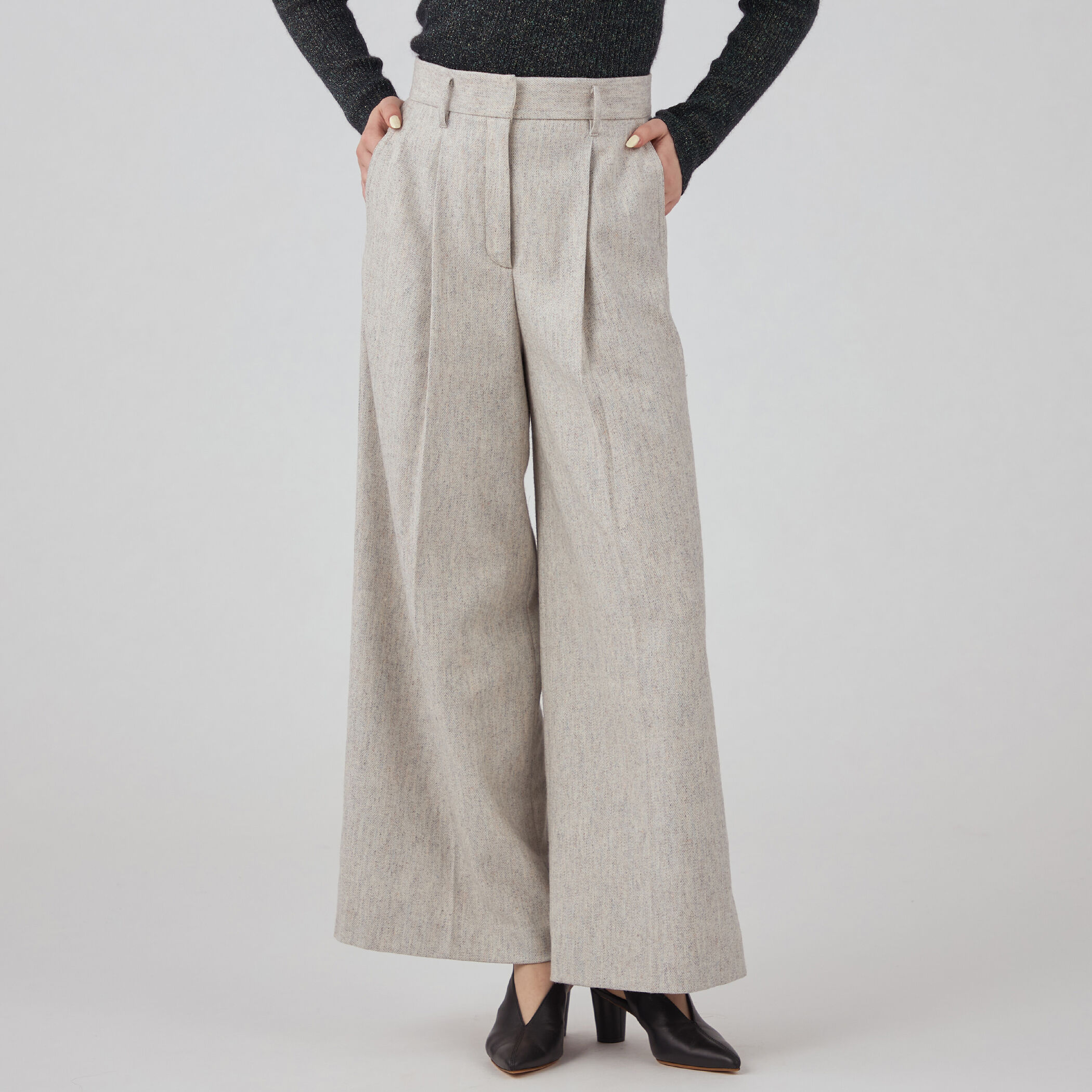 メランジカルゼ タックワイドパンツ｜トゥモローランド 公式通販