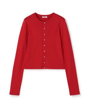 コットンモダールフライス カーディガン