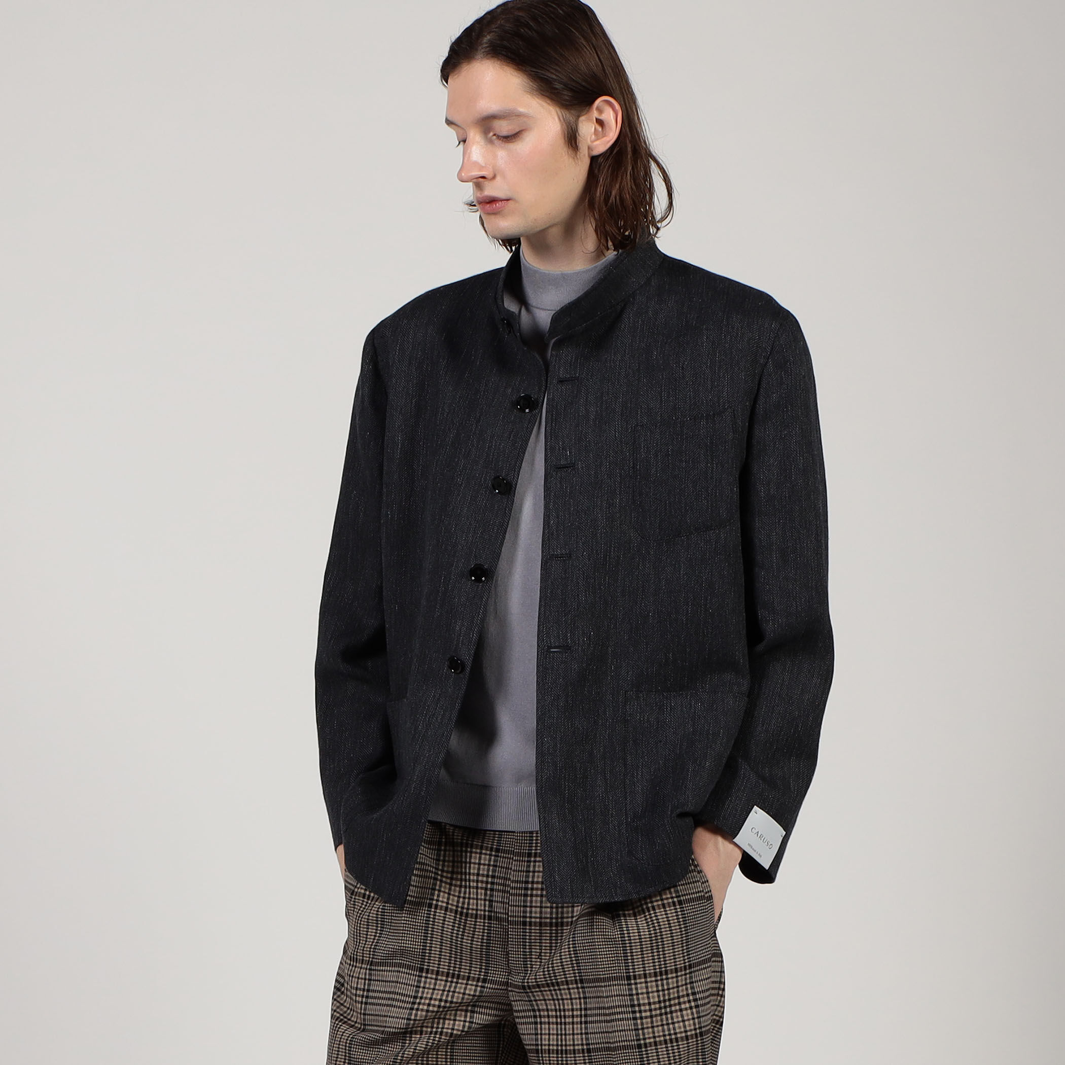 別注】CARUSO リネンウール フォレスティエールジャケット