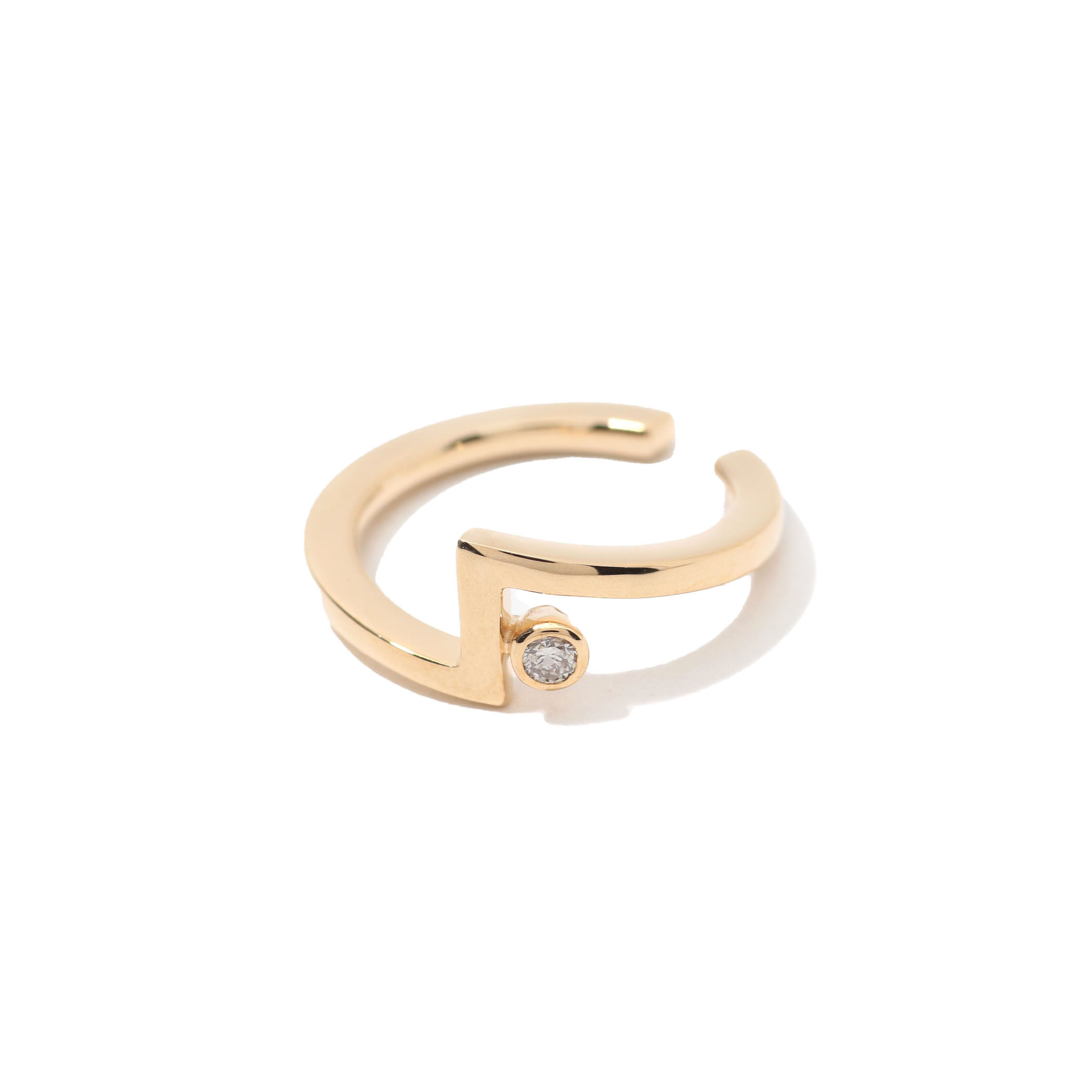 限定価格！hirotaka ヒロタカ ピアス 片耳 ゴールドトゥモローランド別注 別注】Hirotaka×TOMORROWLAND EAR CUFF WITH DIAMOND