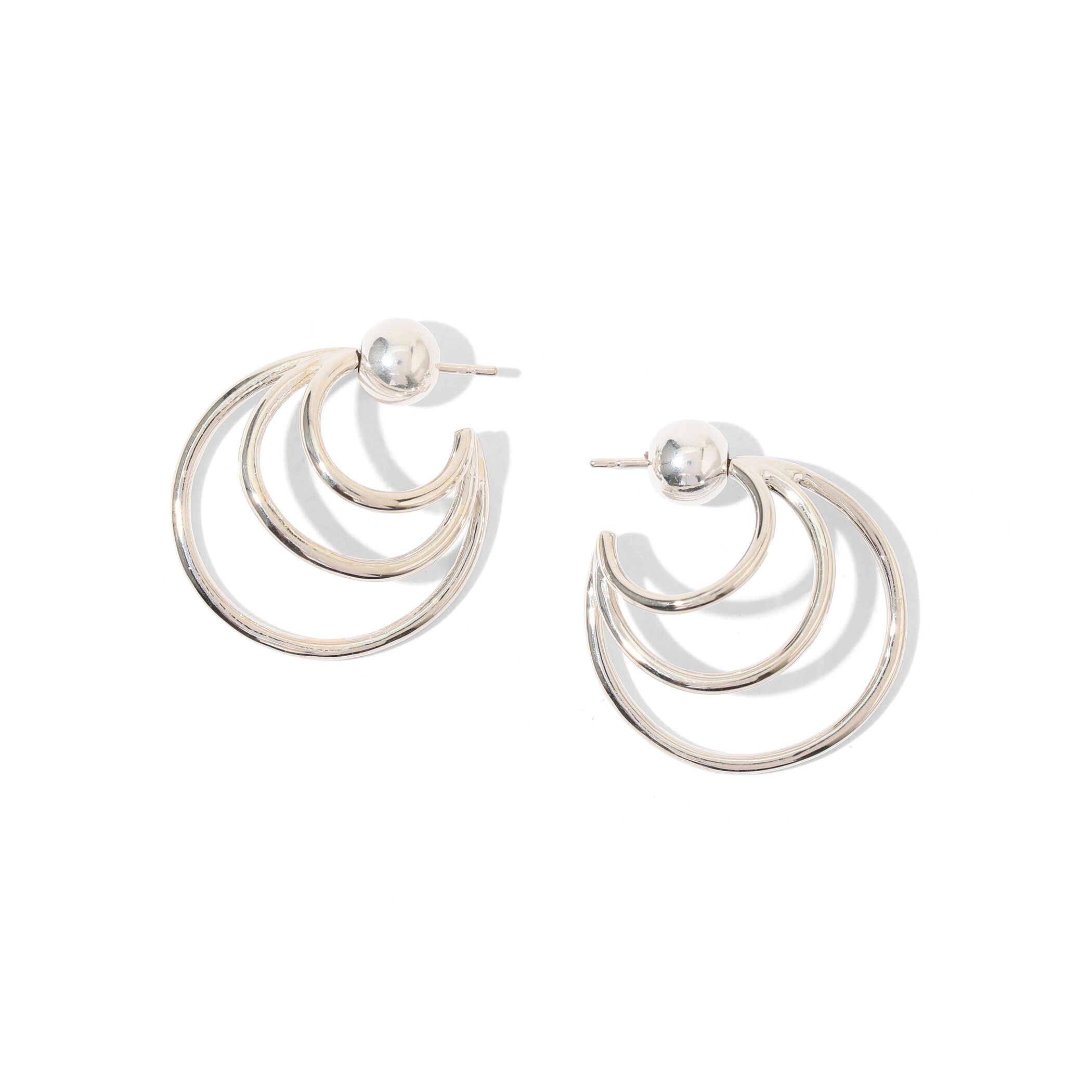 SOPHIE BUHAI シルバー トリプルレイヤードフープピアス