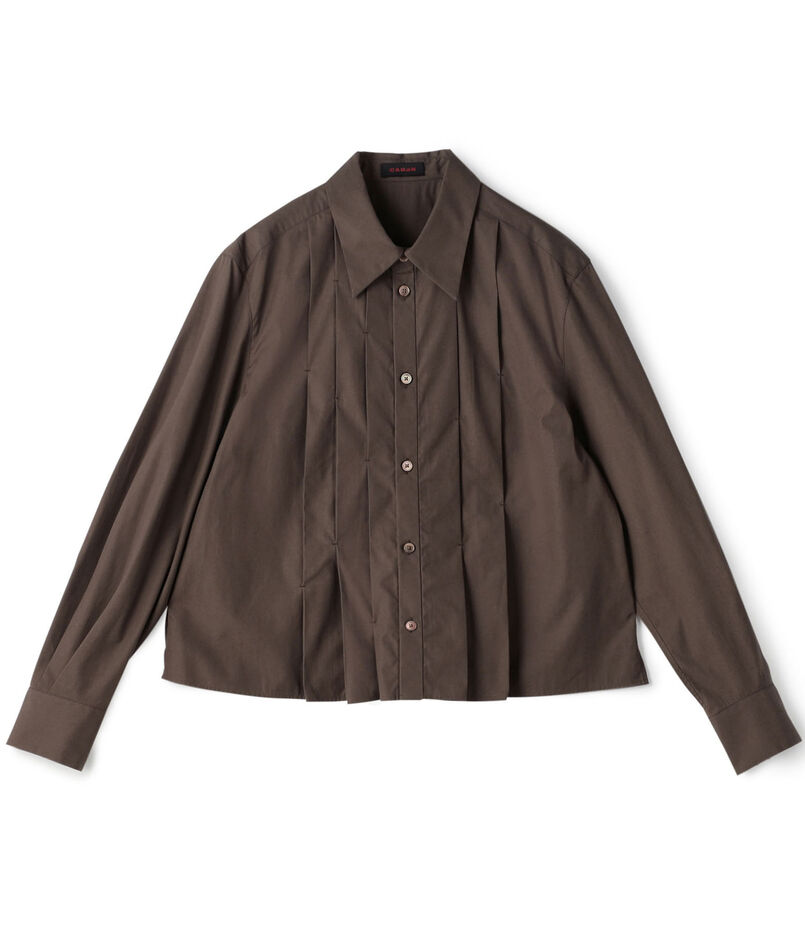 コットンシルクタイプライター ランダムダックシャツ