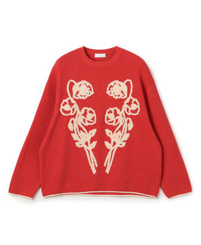 ポピーエンブロイダリー クルーネックプルオーバー