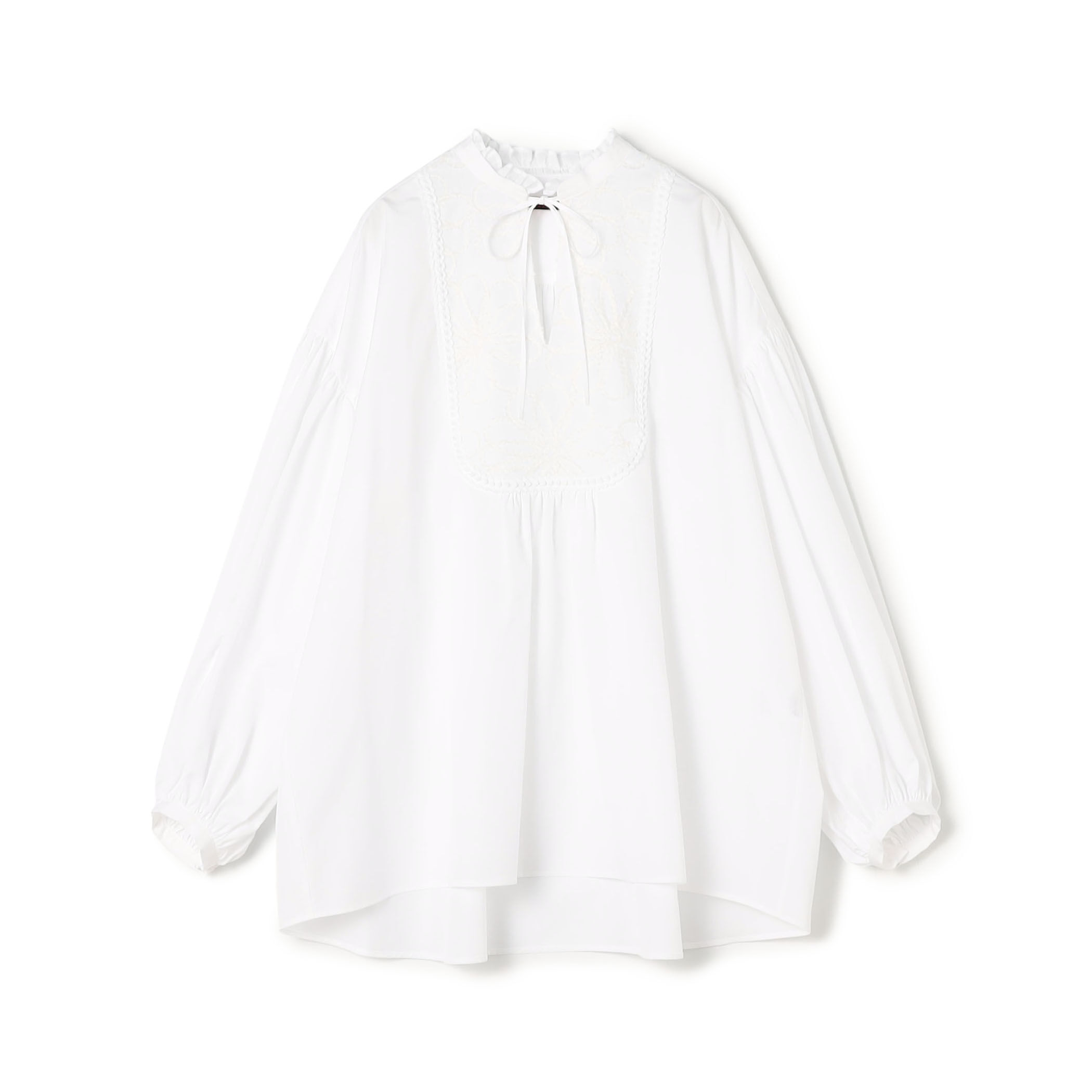 試着のみクリーニング済　トゥモローランドコレクション　ピンタックボザムブラウス セール 40%OFF】コンパクトブロード ピンタックボザムブラウス