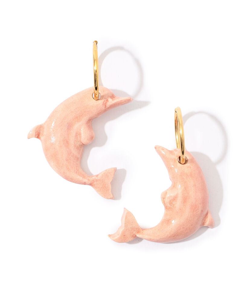 LEVENS JEWELS DOLPHIN HOOPS ピアス
