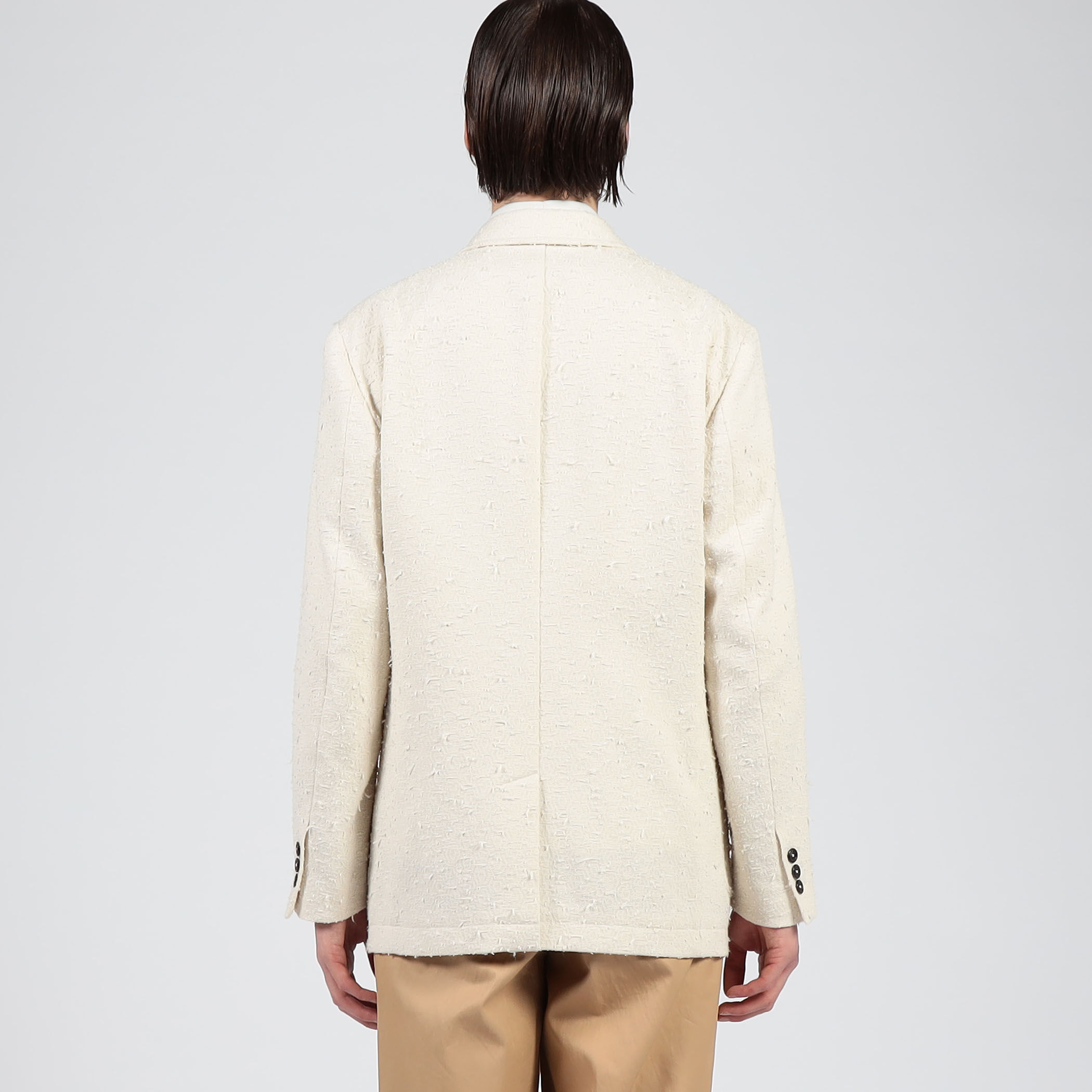 Phlannel コットンウールテーラードジャケット 3サイズ セットアップ／手洗い可】ポイントカラーテーラードジャケット