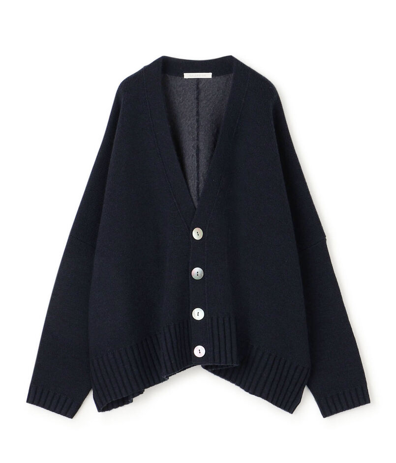 ウーステッドダブルフェイス Vネックカーディガン
