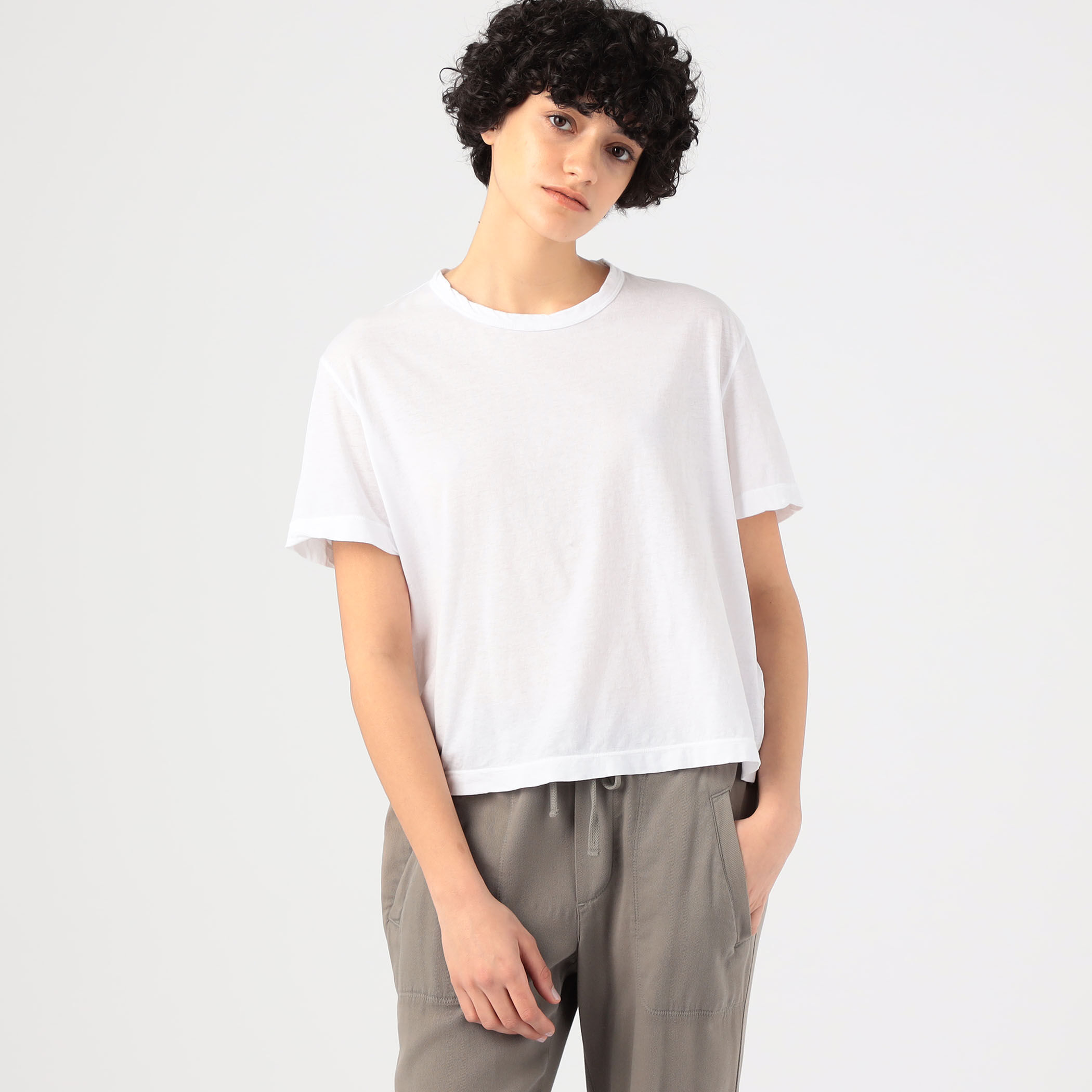 スーピマコットン オーバーサイズボクシーTシャツ WKJ3778 スーピマコットン オーバーサイズボクシーTシャツ WKJ3778