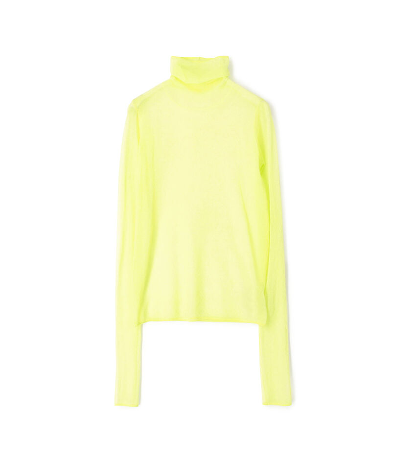 コットンナイロン シアータートルネックプルオーバー