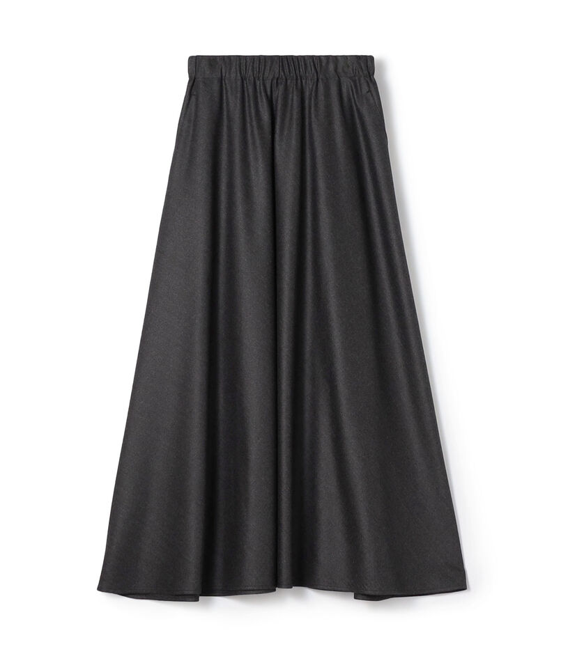 フラノストレッチ ギャザーマキシスカート