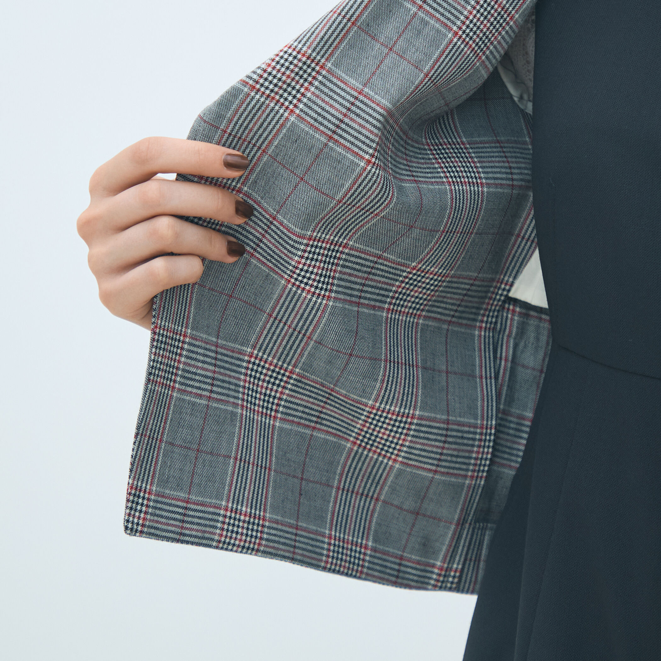 ライトウールチェックシングルブレストジャケット｜トゥモローランド