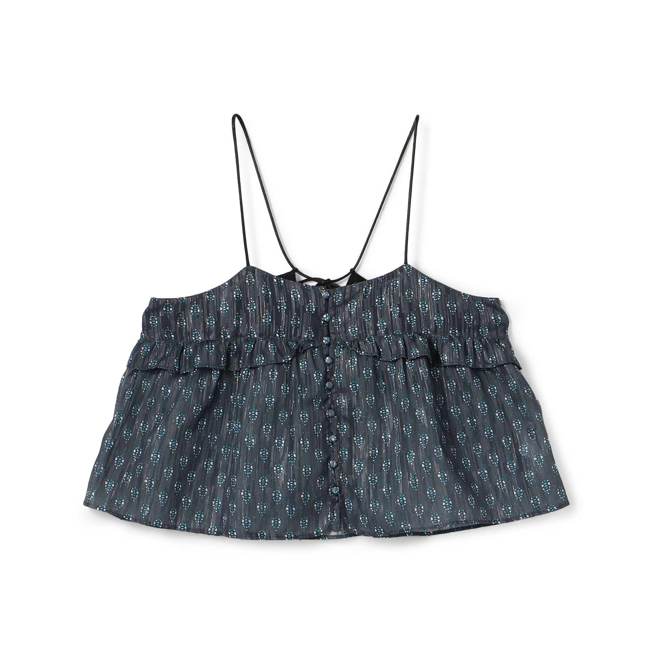 カットジャカードプリント フリルキャミソール｜トゥモローランド 公式通販