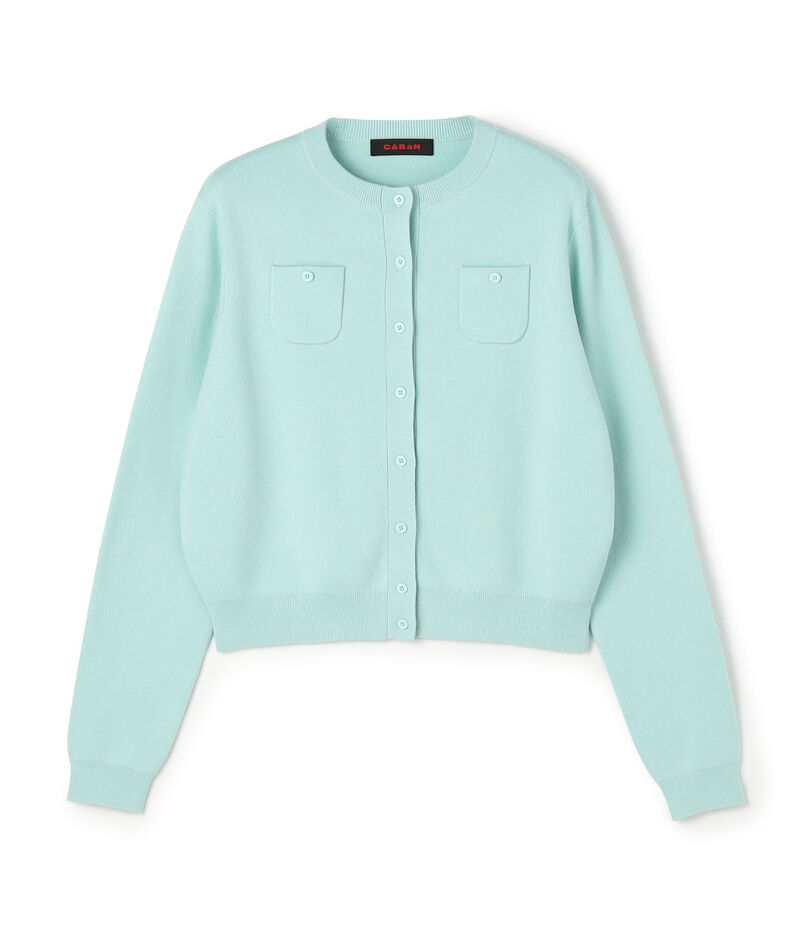 一部WEB先行予約】CABaN コットンカシミヤ クルーネックカーディガン  