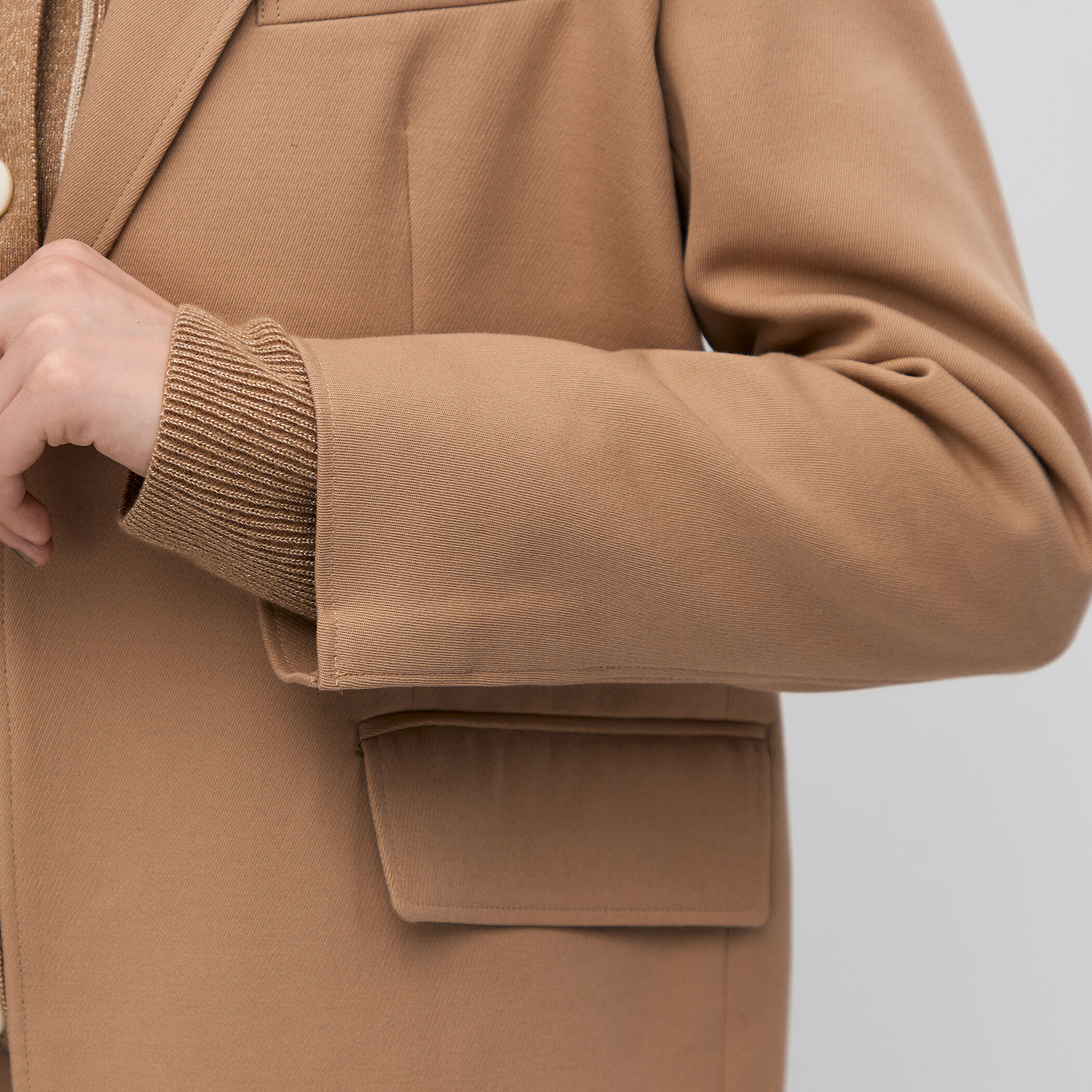 コットンウールトリコチン ボックスジャケット｜トゥモローランド 公式通販