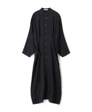 ■リネンポプリン ウエストタックシャツワンピース