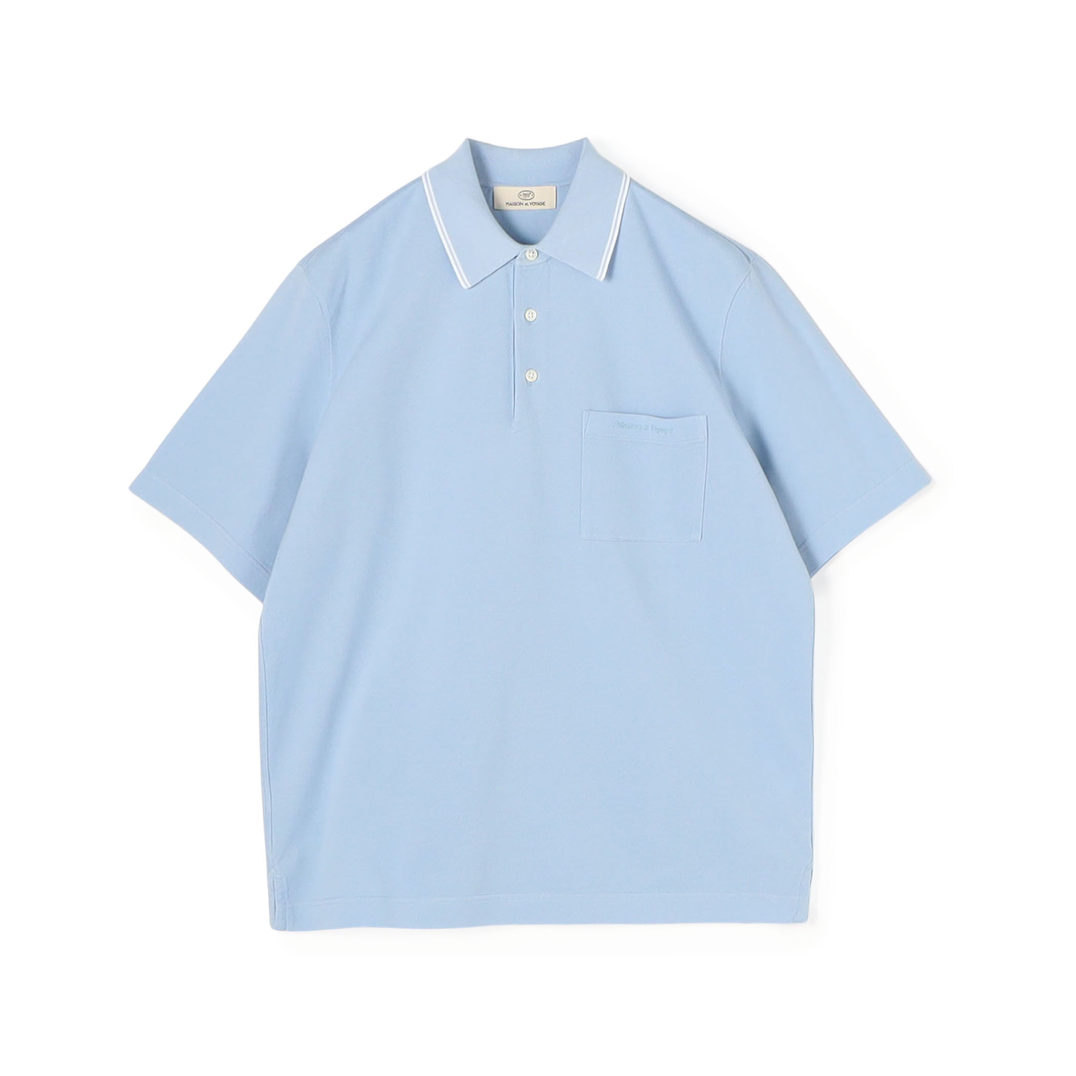 コットンジャージー ポロシャツ コットンジャージー チェストストライプ ポロシャツ | Brooks