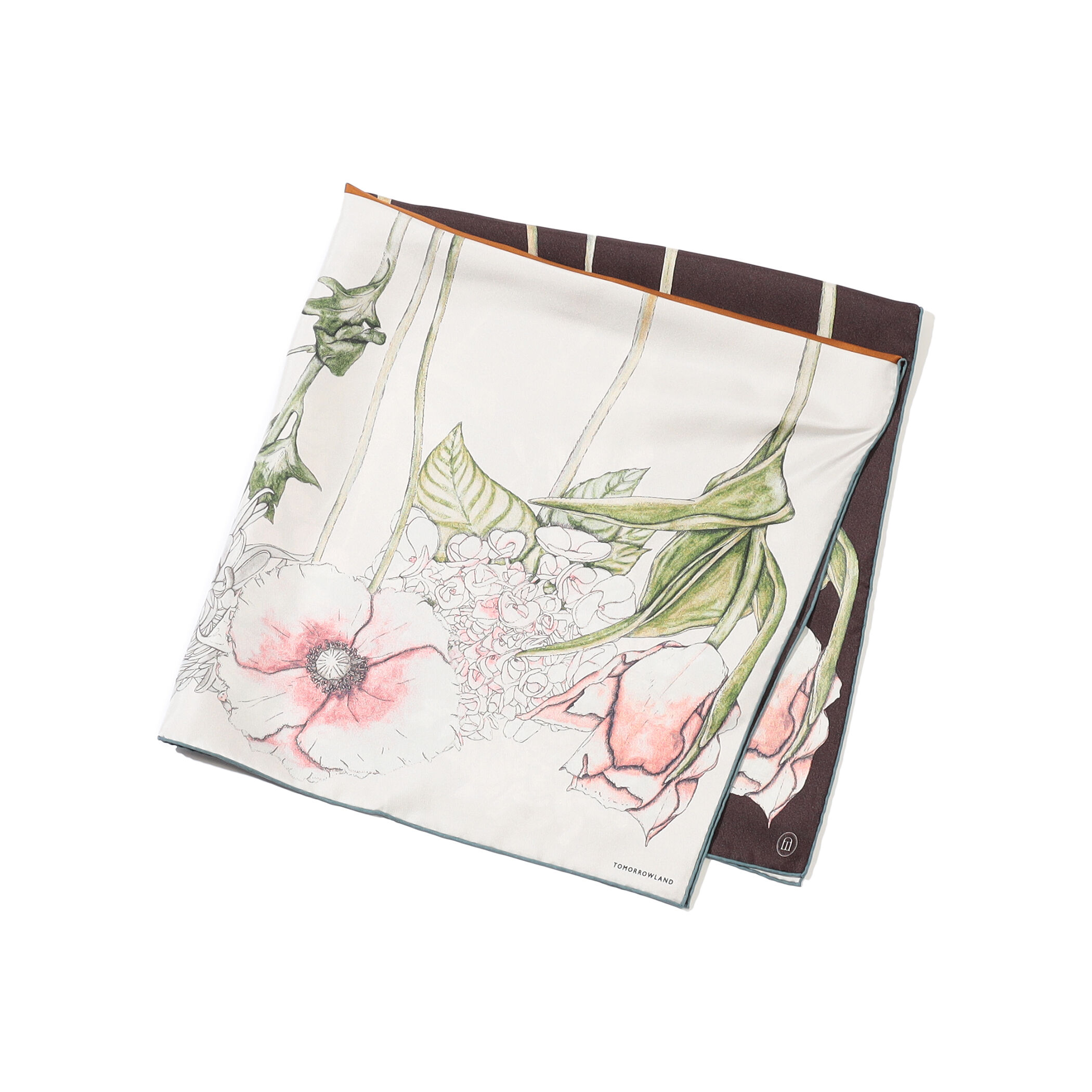 Atelier TOMORROWLAND DOUBLE FLOWER シルクスカーフ