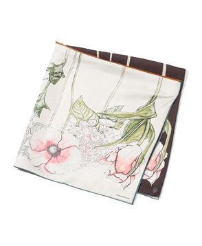 Atelier TOMORROWLAND DOUBLE FLOWER シルクスカーフ
