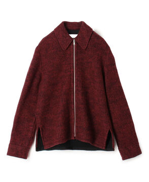JIL SANDER FELTED WOOL MELANGE ジップアップシャツブルゾン