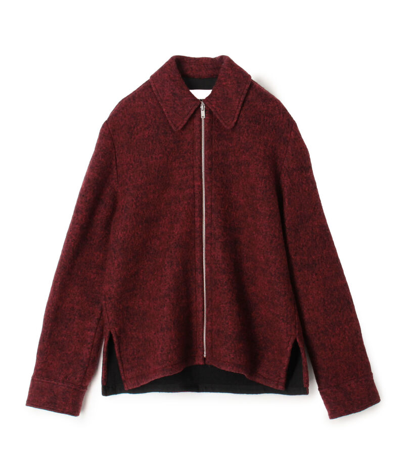 JIL SANDER FELTED WOOL MELANGE ジップアップシャツブルゾン